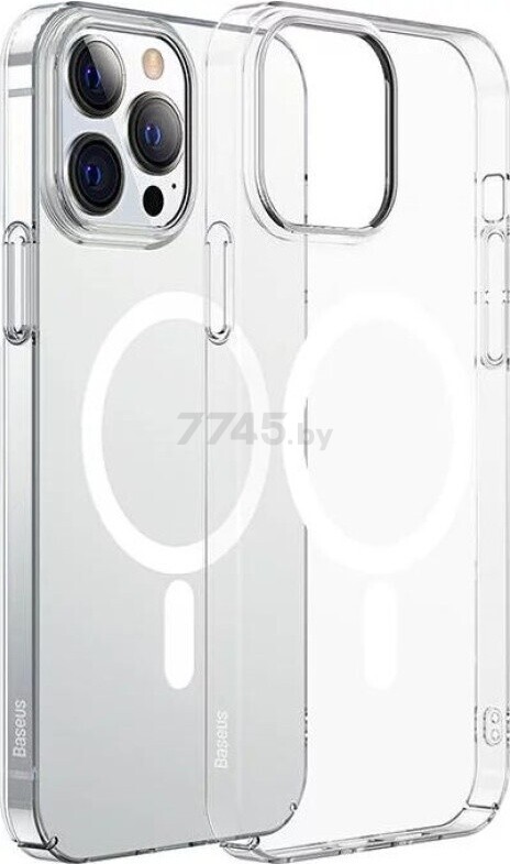 Чехол для смартфона Apple iPhone 13 Pro BASEUS Crystal Magnetic прозрачный + защитное стекло (ARJT000102)