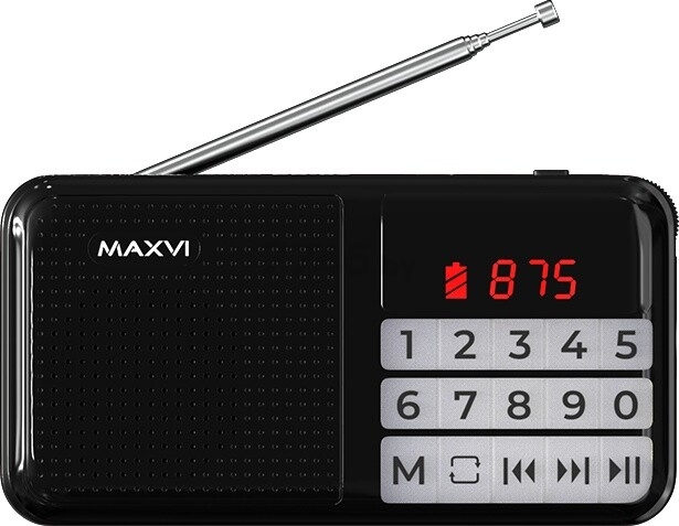 Радиоприемник MAXVI PR-02 черный - Фото 2