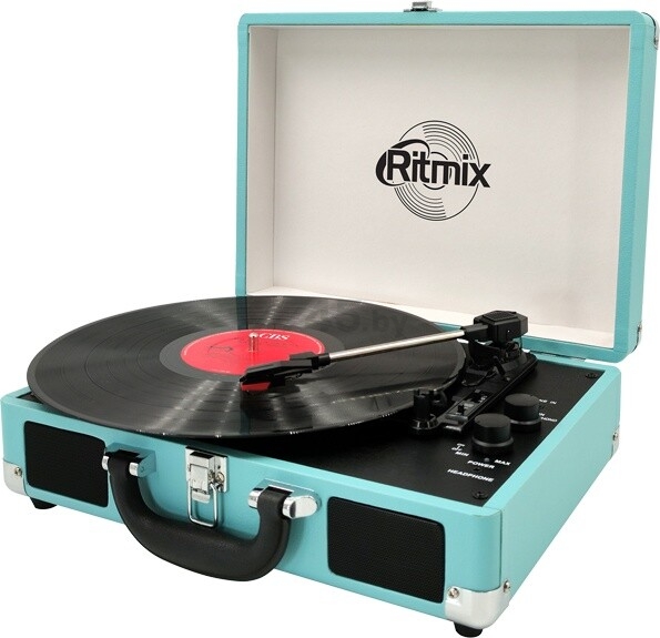 Проигрыватель виниловых пластинок RITMIX LP-160B бирюзовый (LP-160B_BLUE) - Фото 2