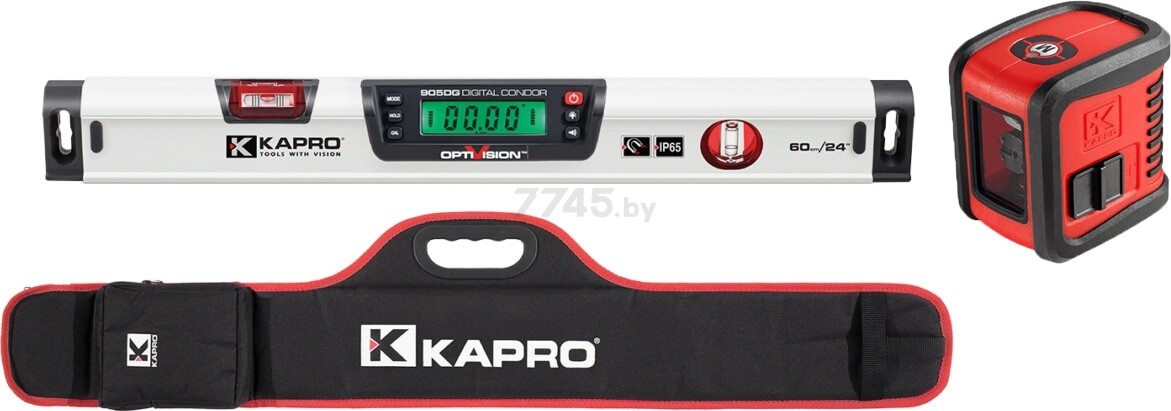 Уровень цифровой 600 мм KAPRO 905D и Уровень лазерный 842 (905D + 842)