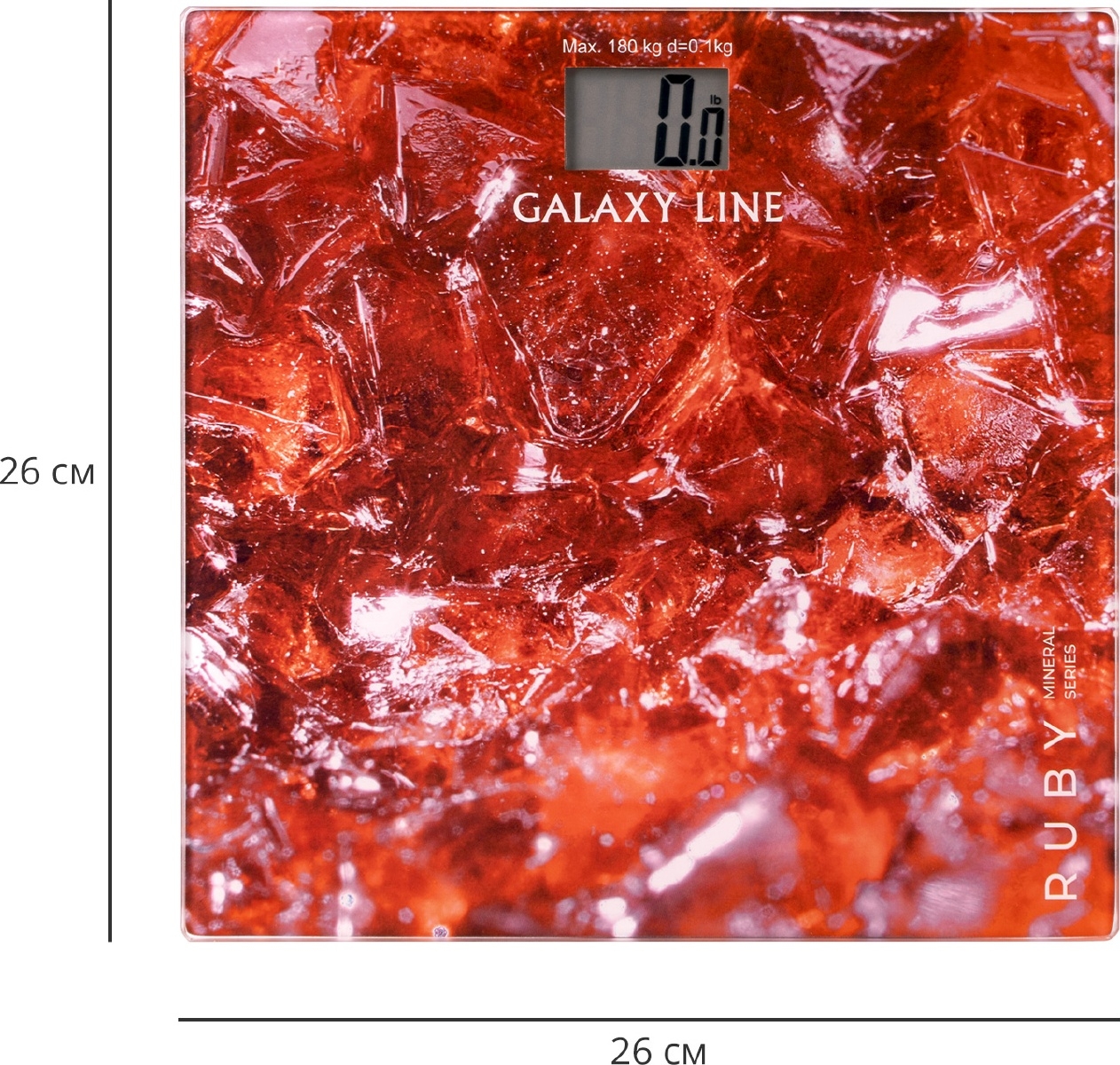 Весы напольные GALAXY LINE GL 4819 рубин (гл4819л) - Фото 2