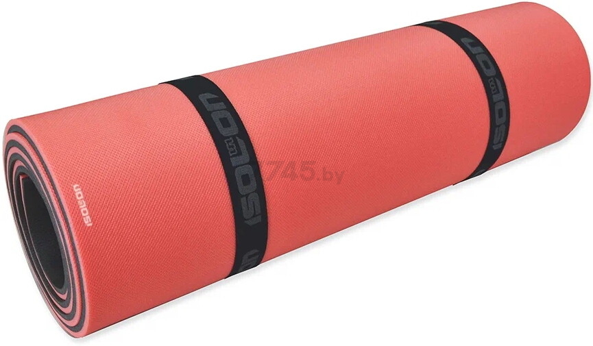Коврик для фитнеса ISOLON Sport 10 красный/черный 180х60х1 см - Фото 4