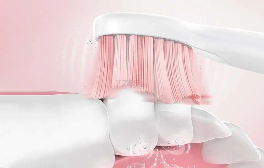 Насадки для электрической зубной щетки FAIRYWILL EW11 розовый 4 штуки для моделей E6, E11, D7S (6973734202436) - Фото 3