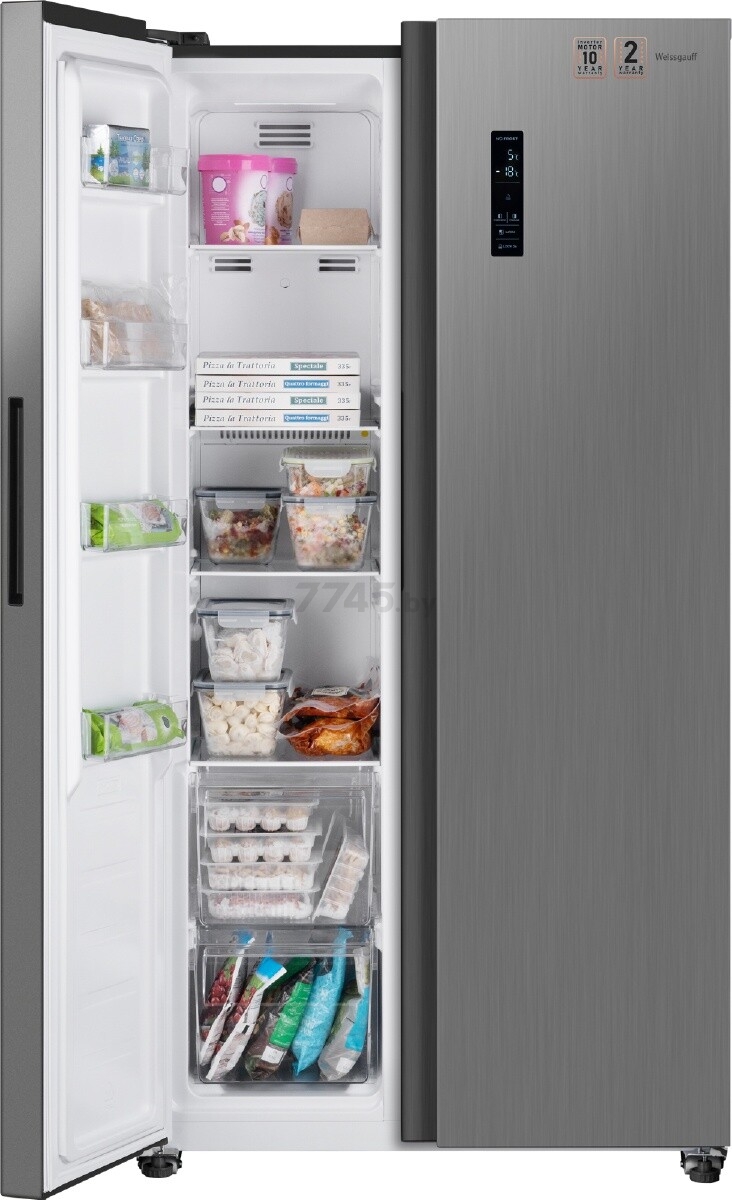Холодильник WEISSGAUFF WSBS 500 NFX Inverter - Фото 5