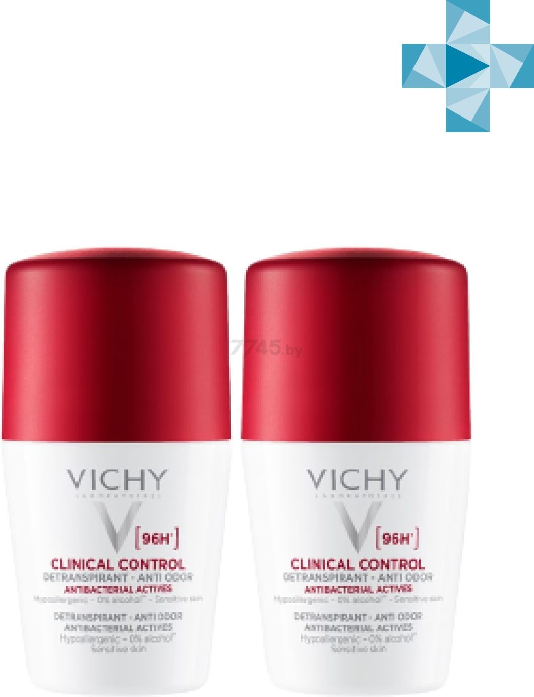 Антиперспирант шариковый VICHY Deodorants Clinical Control 50 мл 2 штуки (3337875805728)