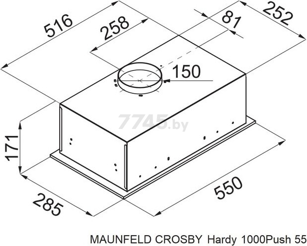 Вытяжка встраиваемая MAUNFELD Crosby Hardy 1000Push белый (КА-00017858) - Фото 11