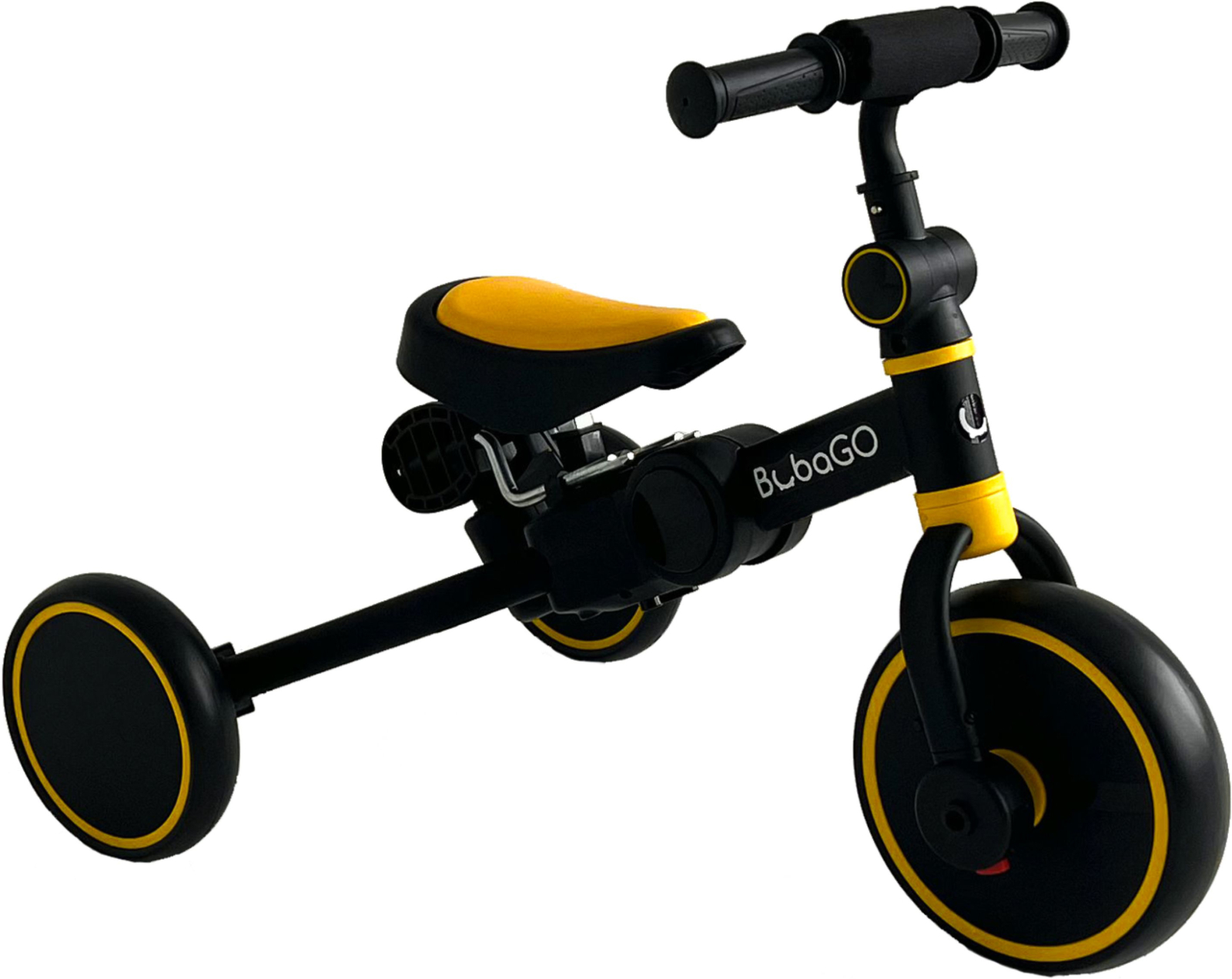 Велосипед-беговел детский трехколесный BUBAGO Flint Black-Yellow (BG-F- 109-3) - Фото 4
