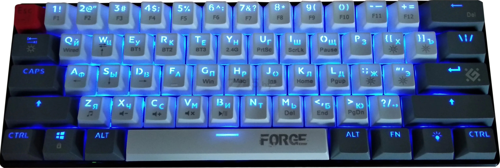 Клавиатура игровая беспроводная механическая DEFENDER Forge GK-345 красные свитчи  (45346) - Фото 12