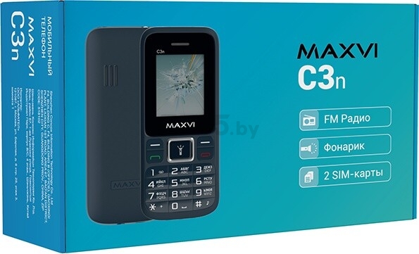 Мобильный телефон MAXVI С 3n Black - Фото 13