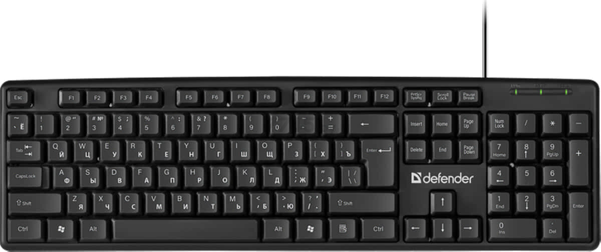 Клавиатура DEFENDER Element HB-520 USB Black (45522) - Фото 2