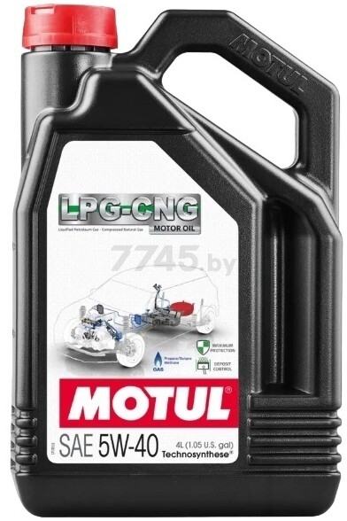 Моторное масло 5W40 синтетическое MOTUL LPG-CNG 4 л (110669)