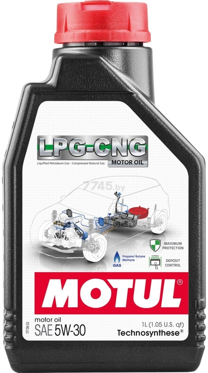 Моторное масло 5W30 синтетическое MOTUL LPG-CNG 1 л (110664)