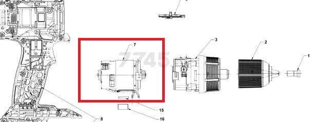 Мотор для дрели-шуруповерта AEG BS18G4 (4931479530)