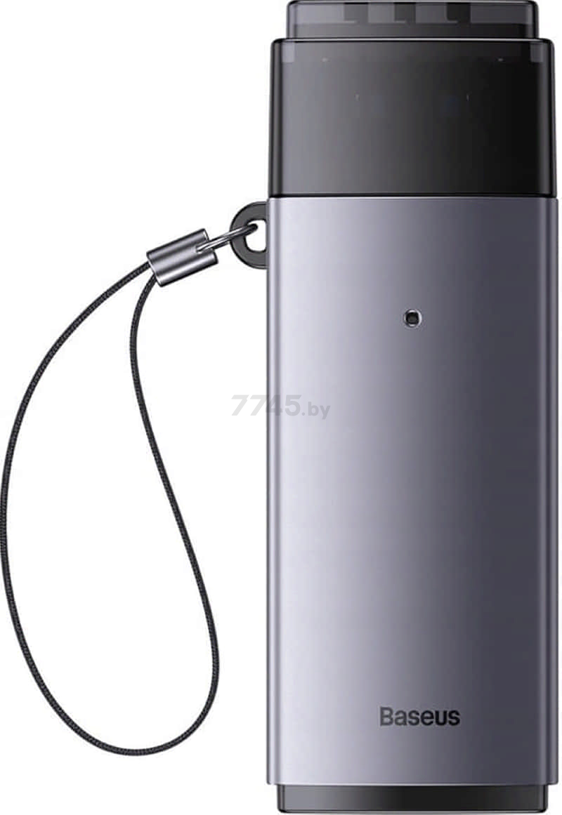 Картридер BASEUS Lite Series USB-A to SD/TF Grey (WKQX060013) - Фото 4