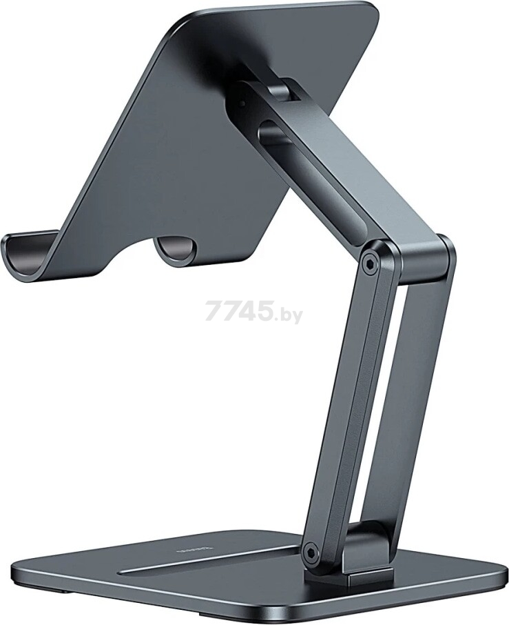 Подставка для планшета BASEUS LUSZ000113 Desktop Biaxial Foldable Metal Stand, Grey - Фото 3