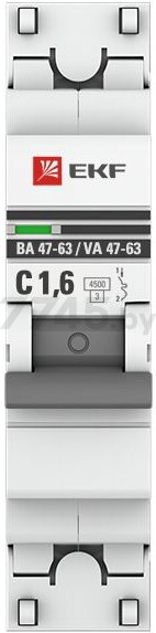 Автоматический выключатель EKF PROxima ВА 47-63 1P 1,6А C 4,5кА (mcb4763-1-1.6C-pro) - Фото 2