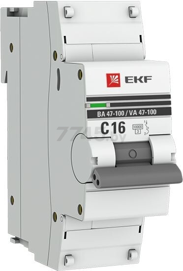Автоматический выключатель EKF PROxima ВА 47-100 1P 16А C 10кА (mcb47100-1-16C-pro)