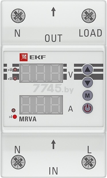 Реле напряжения и тока с дисплеем MRVA 25A EKF PROxima (MRVA-25A) - Фото 2