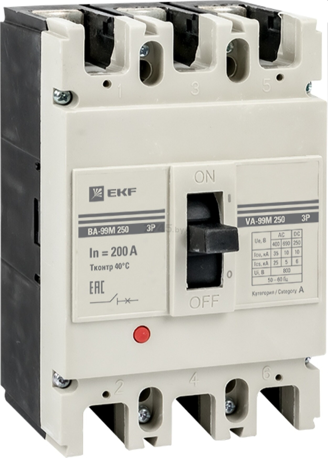 Автоматический выключатель EKF PROxima ВА-99М 250 200А 3P 35кА (mccb99-250-200m)