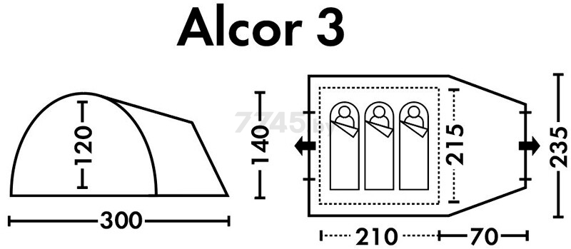 Палатка FHM Alcor 3 - Фото 14