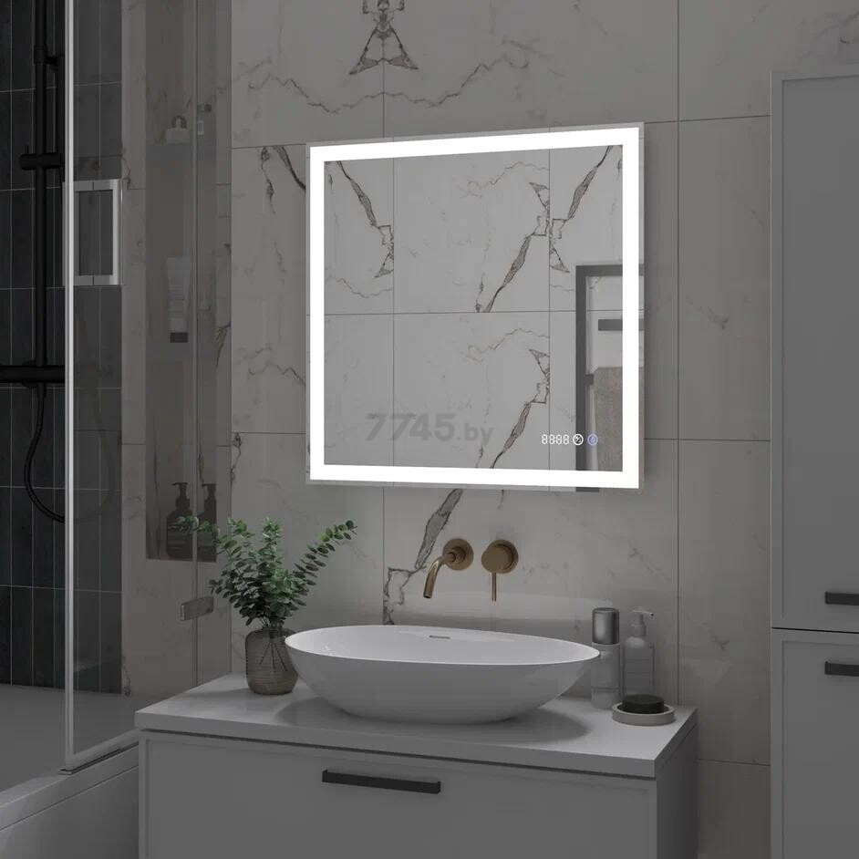 Зеркало для ванной с подсветкой КОНТИНЕНТ Clamm LED 700х700 (ЗЛП3026) - Фото 9