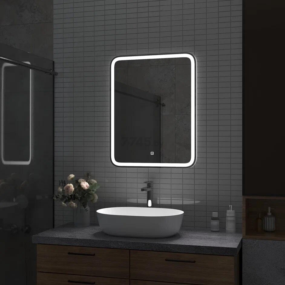 Зеркало для ванной с подсветкой КОНТИНЕНТ Russo LED 600х700 (ЗЛП3034) - Фото 8