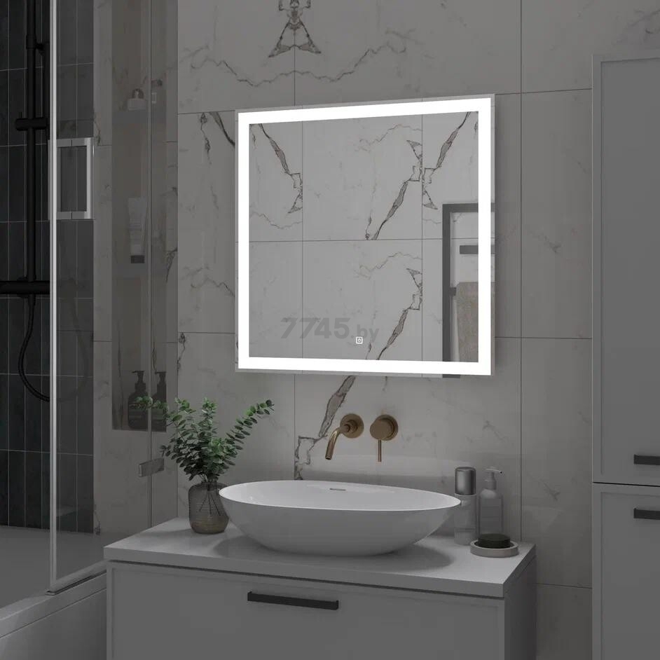 Зеркало для ванной с подсветкой КОНТИНЕНТ Clamm LED 700х700 (ЗЛП3021) - Фото 9