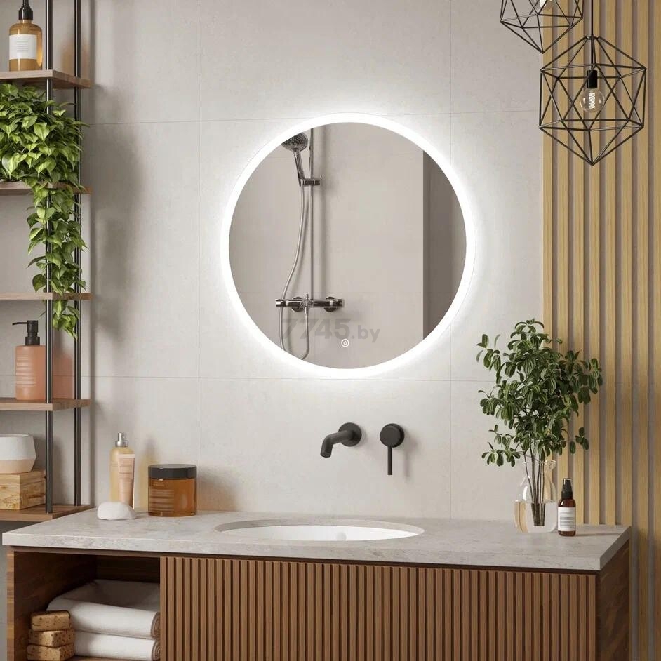 Зеркало для ванной с подсветкой КОНТИНЕНТ Brida LED D600 (ЗЛП2160) - Фото 9