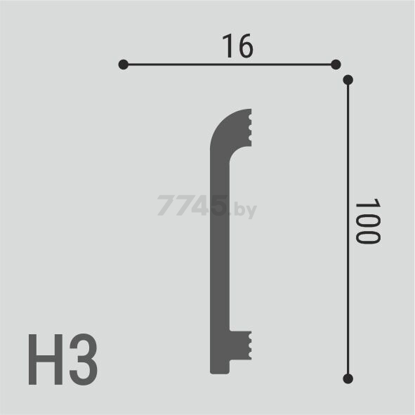 Плинтус напольный ДЕ-БАГЕТ Xps Polymer Н3 2 м - Фото 3