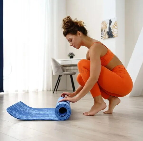 Коврик для йоги WINMAX TPE голубой 183x61x0,8 (WMF73304D) - Фото 7