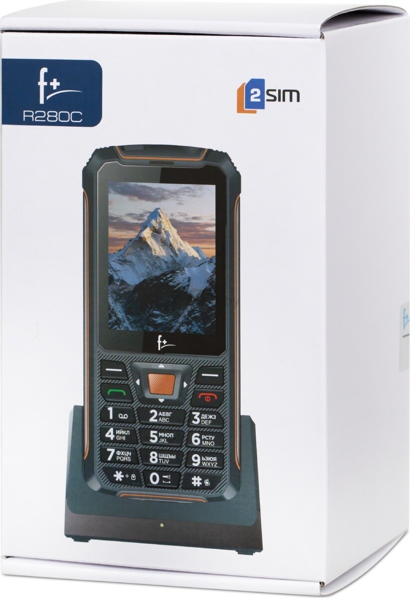 Мобильный телефон F+ R280C черный/оранжевый (R280C BLACK-ORANGE) - Фото 19