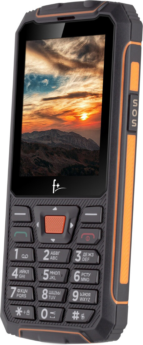 Мобильный телефон F+ R280C черный/оранжевый (R280C BLACK-ORANGE) - Фото 5