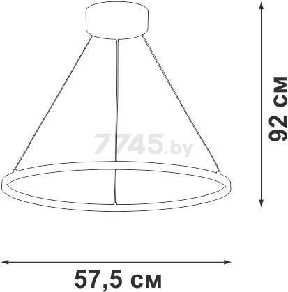 Светильник подвесной светодиодный VITALUCE V04665-13/1S  черный - Фото 2