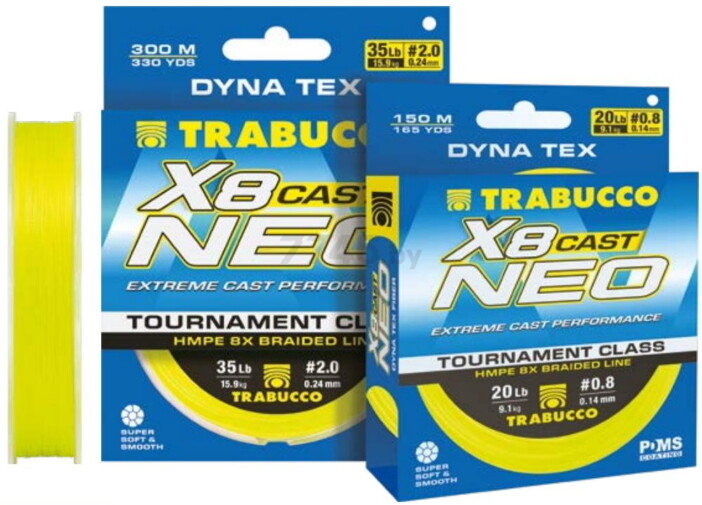 Леска плетеная TRABUCCO Dyna-Tex Neo Cast X8 0,14 мм/150 м (054-14-114)