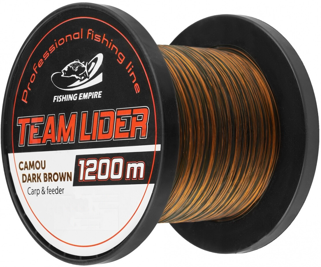 Леска монофильная LIDER Camou Dark Brown 0,42 мм/1200 м (CDB-0420)