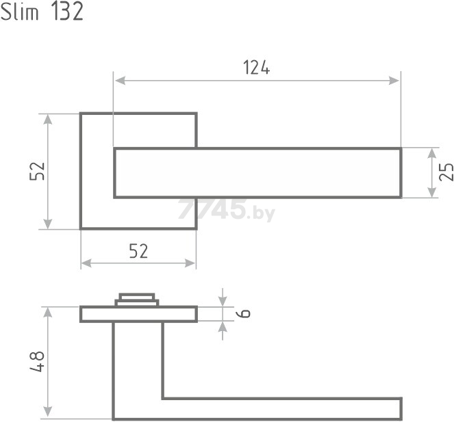 Ручка дверная на розетке НОРА-М Slim 132К черная - Фото 3