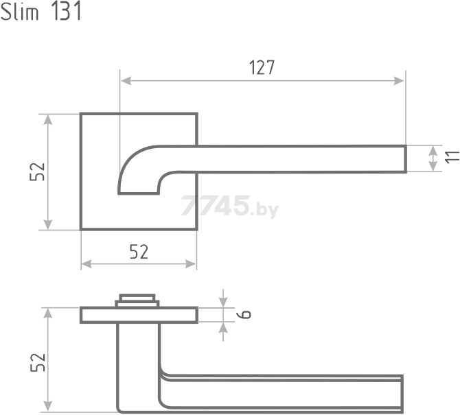 Ручка дверная на розетке НОРА-М Slim 131К черная - Фото 3