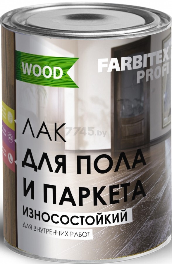 Лак алкидный паркетный FARBITEX Profi Wood 0,9 л (4300005971)