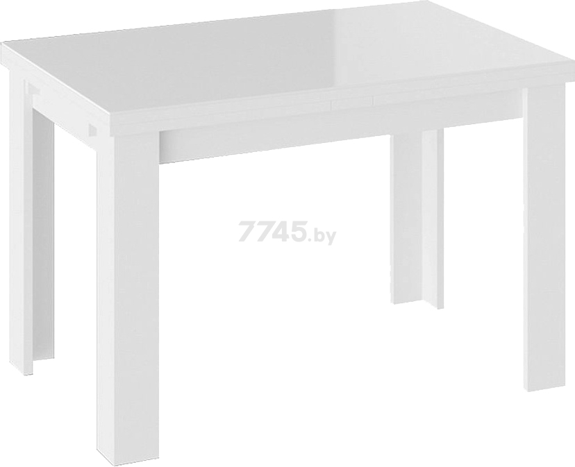 Стол кухонный ТРИЯ Норман Тип 1 стекло белый глянец/белый 110-210х69х74 см (95312)