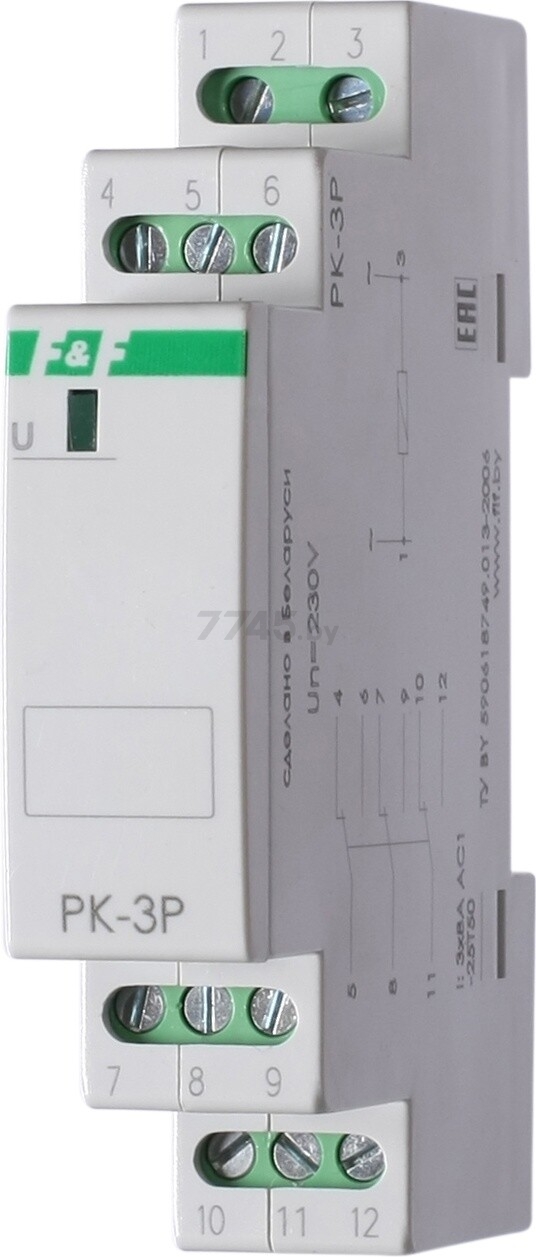 Реле электромагнитное ЕВРОАВТОМАТИКА PK-3Р-230 (EA06.001.023)