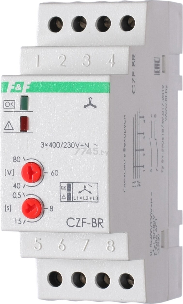 Реле контроля фаз ЕВРОАВТОМАТИКА CZF-BR (EA04.001.003)