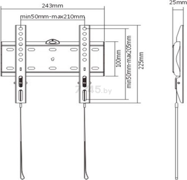 Кронштейн для телевизора GEMBIRD WM-42F-01 - Фото 2