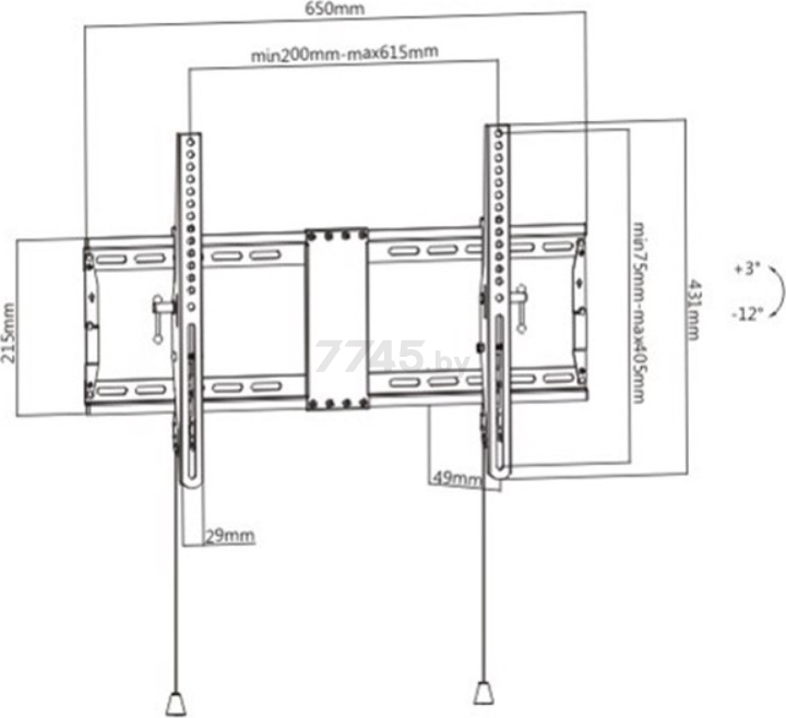 Кронштейн для телевизора GEMBIRD WM-80T-01 - Фото 2