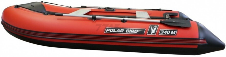 Надувная лодка POLAR BIRD Merlin PB-320M черный/красный (стеклокомпозит) - Фото 2