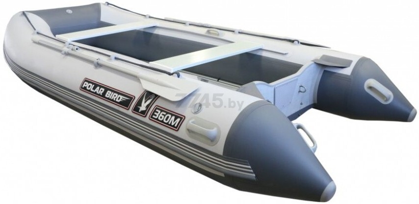 Надувная лодка POLAR BIRD Merlin PB-360M серый/белый (стеклокомпозит) - Фото 3
