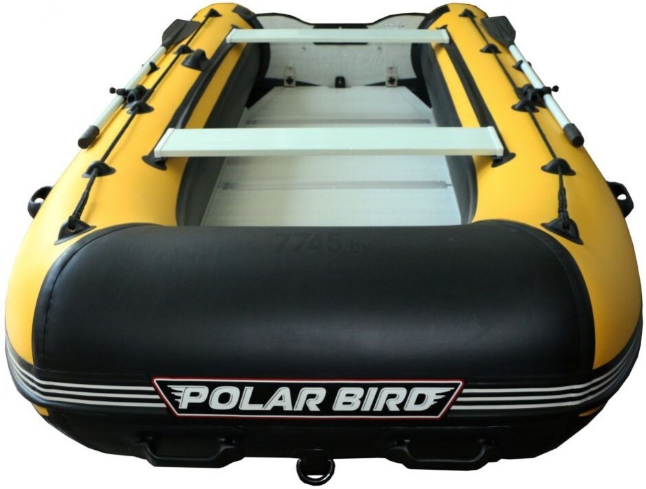 Надувная лодка POLAR BIRD Merlin PB-360M черный/желтый (стеклокомпозит) - Фото 3