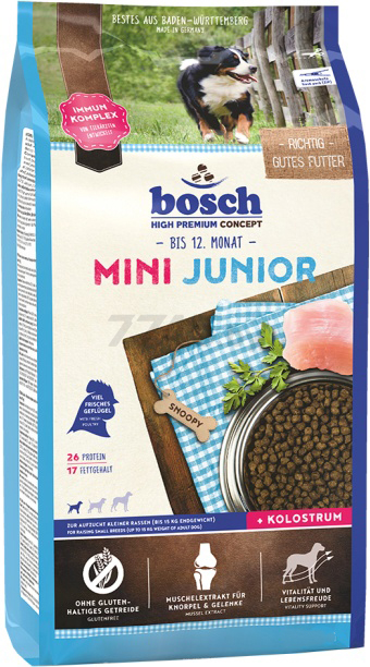 Сухой корм для щенков BOSCH PETFOOD Mini Junior птица 3 кг (5204003)