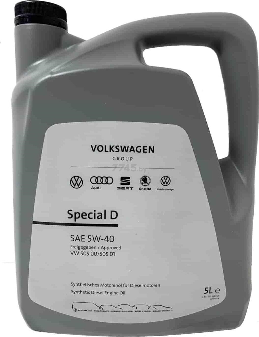 Моторное масло 5W40 синтетическое VAG Special D 5 л (GS55505M4EUR)