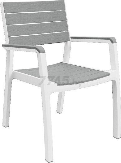 Стул садовый KETER Harmony Armchair белый/серый (236052)