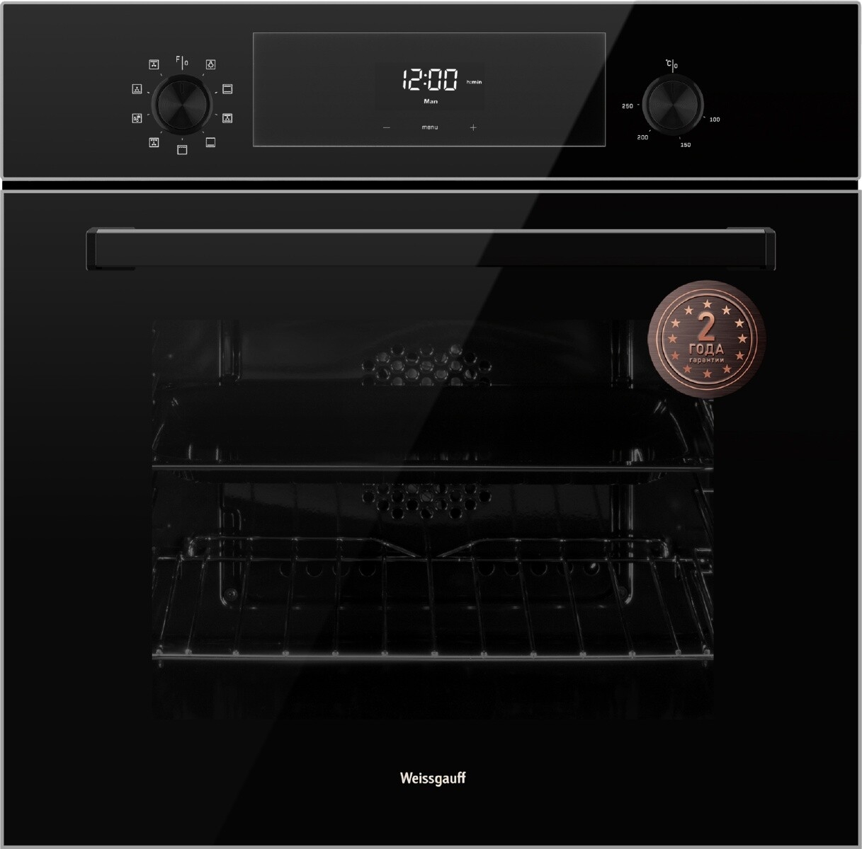 Шкаф духовой электрический WEISSGAUFF EOV 306 SB Black Edition